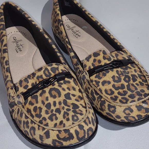 Clarks Shoes - Clarks leopard flats, size 9.5